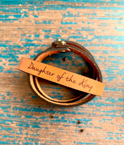 Scripture Thin Leather Bracelets