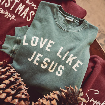 LOVE LIKE JESUS Mineral Graphic Sweatshirt