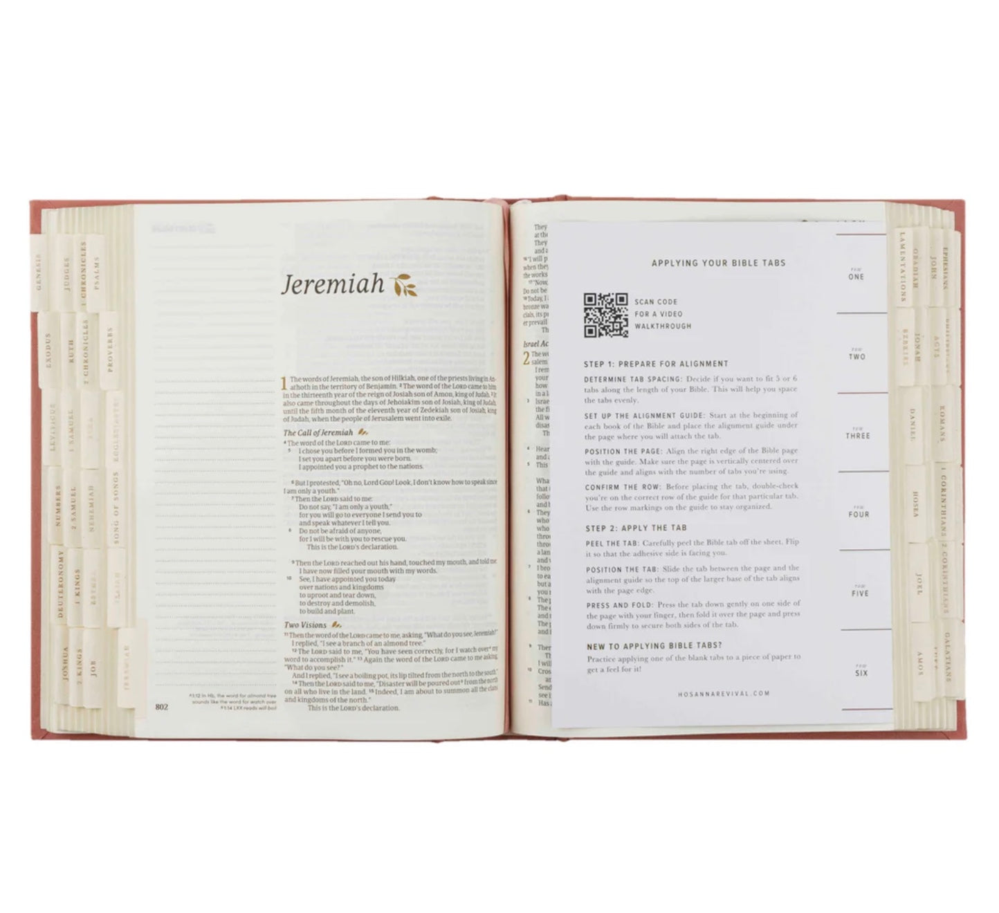 Hosanna Revival Bible Tabs: GOLD or BLACK